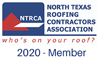 North Texas Roofing Contractors Association 2020 member logo